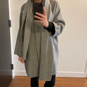 Zara Cape Winter Coat, size M in Gray